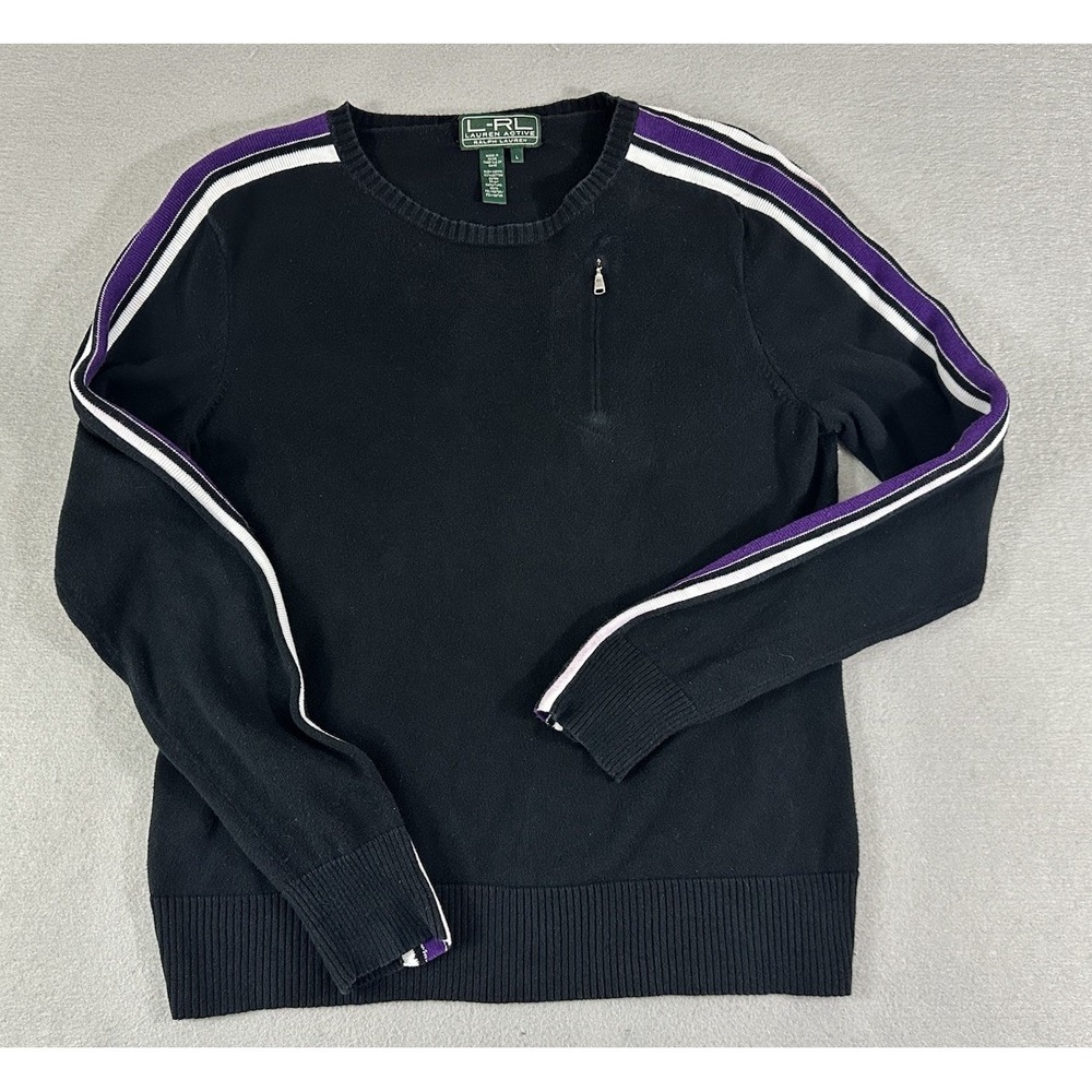Vintage Lauren Ralph Lauren Active 100% Cotton Women's Pullover Size L Faded GUC